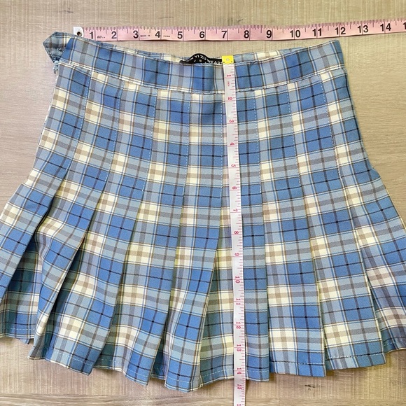 Blue Pleated Skirt - Picture 2 of 4